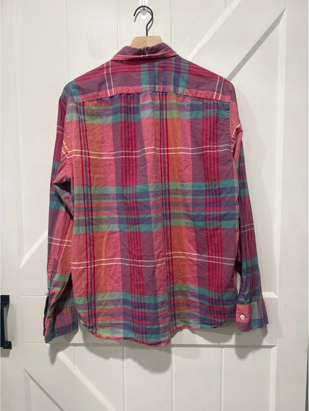 J. Crew Classic Fit Multicolor Plaid Button-Down Shirt, Large